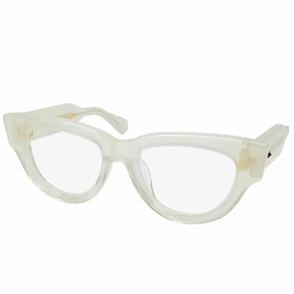 New Valentino ESSENTIAL III VLX 125C, Chic Milky White Cat-Eye Glasses Authentic
